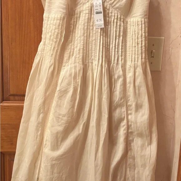 J Crew New With Flaw Milano Dress In Cotton Voile Light Yellow M - Picture 3 of 7